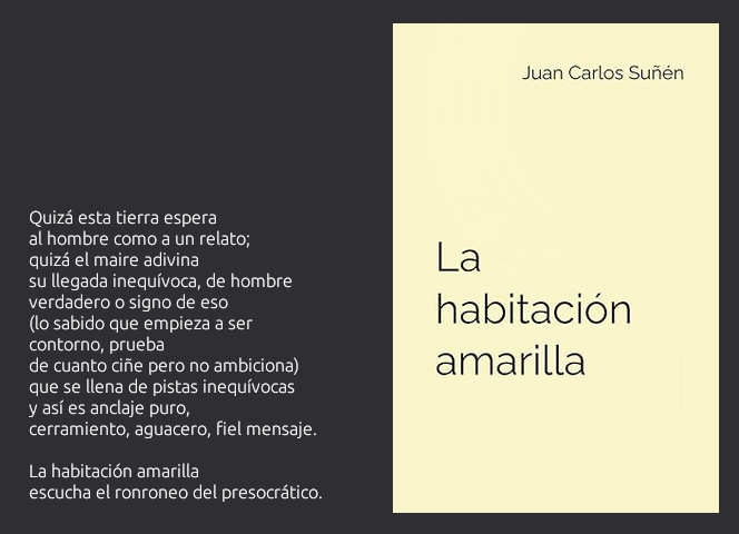 Portada de "La habitación amarilla", de Juan Carlos Suñén.